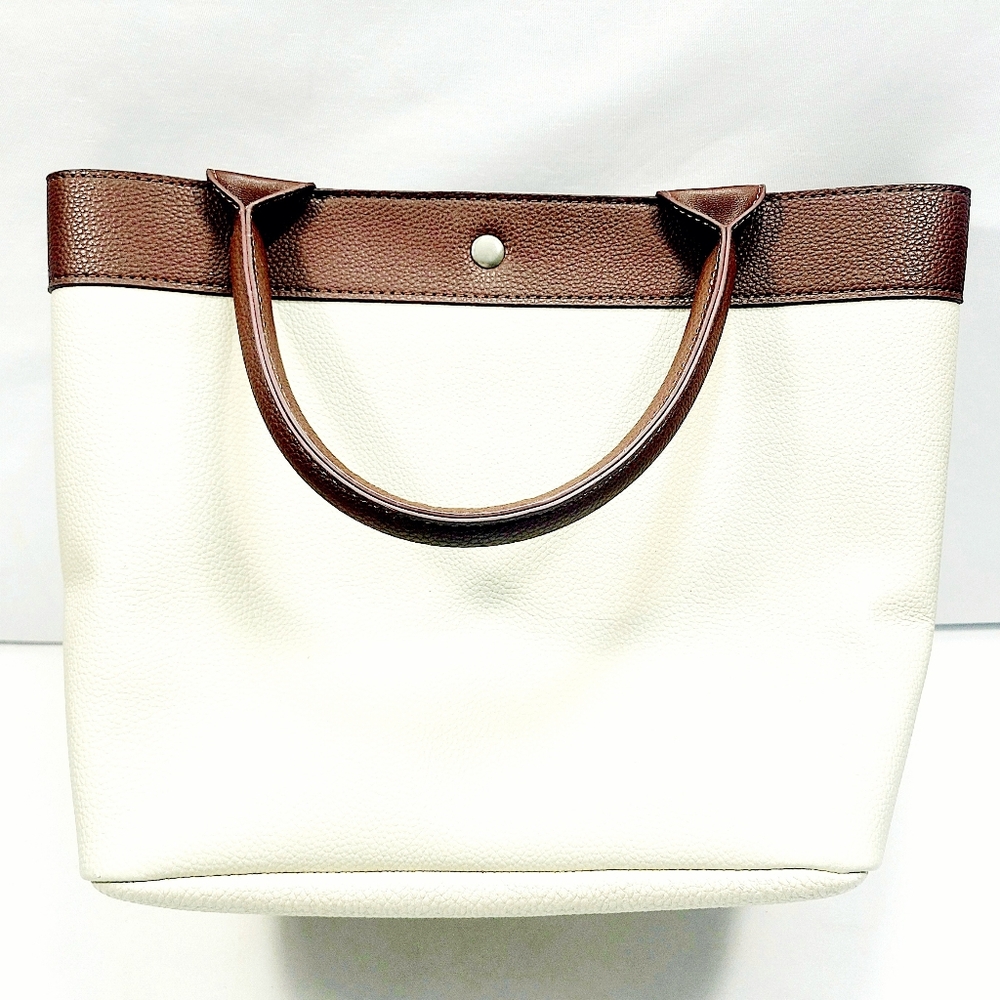 Michel Klein Canvas Leather Satchel - Picture 4 of 6